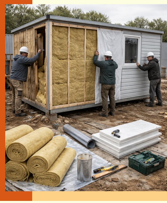 Утепление строительной бытовки под ключ в Можге для любых условий